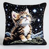 WallustrioaW Tier DIY Knüpfen Set Erwachsene,Katze unter den...