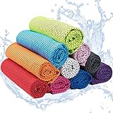 Yisscen 10 Stück Kühlendes Handtuch, Cooling Towel,Mikrofaser Handtuch,...