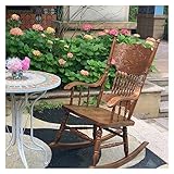 Extra breiter Holz-Schaukelstuhl für Erwachsene, Outdoor, Garten, Veranda,...