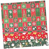 SHERCHPRY 3 Rollen Weihnachtliches Geschenkpapier mit Farbenfrohen Motiven...