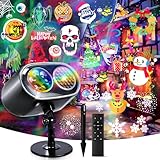 Playberry Dynamische Halloween Weihnachts Projektor, Projektionslampe...