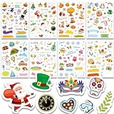 DPKOW Jahreszeiten Sticker Set 340+ Motive, Frühling Sommer Herbst Winter...