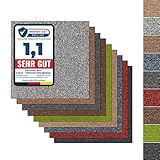 casa pura Design Teppichfliesen Moskau 50x50 cm selbstliegend - 1 m² Set -...