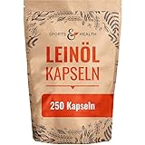 Leinöl Kapseln - 250 hochdosierte Kapseln - 1000mg pro Kapsel -...