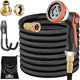 GARDEBRUK® Flexibler Gartenschlauch 22m 3fach Latexkern Vollmessing...
