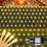 Hopelit Lichternetz Außen 1,5x1,5m 100 LED Lichterkette Netz Erweiterbar,...