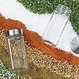 LAEVU Gewürzgläser eckig - 2er Gewürzgläser Set aus Glas [120 ml] -...