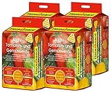 Floragard 4 x Aktiv-Tomaten-und Gemüseerde 20 Liter Blumenerde, erdfarben,...