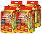 Floragard 4 x Aktiv-Tomaten-und Gemüseerde 20 Liter Blumenerde, erdfarben,...