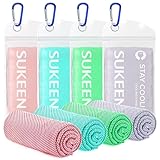 Sukeen Kühlendes Handtuch, 4er Set Kühlhandtuch Cool Towel, Gym Handtuch,...