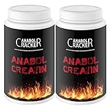 2X500g Anabol Creatin, Monohydrat Pulver Rein + Hochdosiert mit Taurin