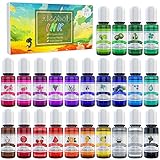 Alkohol Tinte Set - 24 Farben Alcohol Ink zur Epoxidharz Malerei,...