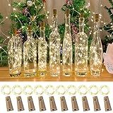 LEECOCO LED Flaschenlichterkette 2m, 20 LEDs, Flaschenkorken Lichterkette...