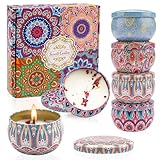 ALLAVA 4 Stück Duftkerzen Geschenkset, Natürliches Sojawachs Duftkerzen...