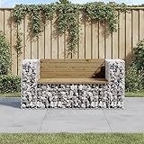 LLEZKBR Furniture Select-Gartenbank Gabion Design 143x71x65,5 cm...