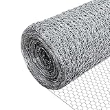 VOUNOT® Maschendrahtzaun Sechseckgeflecht, Drahtzaun Hasendraht...