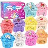 ROWECVCE Fluffy Slime Set with 10 Pack Mini Butter Slime Schleim Kinder...