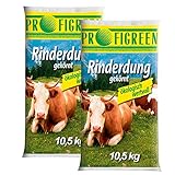 Profigreen Rinderdung gekörnt 21 kg (2x10,5 kg) Mist Kuhmist Dünger