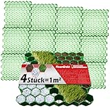 Floordirekt Rasengitter aus Kunststoff befahrbar 1m² - 4 Stück - 50 x 50...