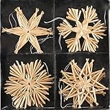 Strohsterne zum Hängen Mehrere Größen - Strohsterne Baumschmuck...