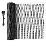 5 m × 40 cm Rollgitterzaun aus Kunststoff, Vielseitiger schwarzer...