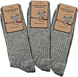3 Paar Schafwollsocken - Socken aus 100% Schafwolle - naturwarme...