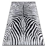 rugsx MIRO 51331.803 Waschteppich, Zebra, Anti-Rutsch - schwarz/weiß...