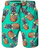 TUONROAD Badehose für Herren 3D Druck Badeshorts Ananas Bunt...