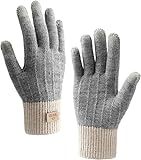 Homealexa Winterhandschuhe Touchscreen Handschuhe Strick Fingerhandschuhe...