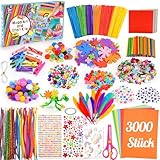 3000 Stück Bastelset Kinder ab 3-9 Jahre Spielzeug ab 3-12 Jahre Mädchen...