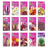 Nojus Blumen Samen Set - Blumensamen 15 Packungen - Garten Blumen Saatgut -...
