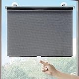 Saugnapf-Rollladen, Fensterrollo, einziehbarer Sonnenschutz Vorhang fürs...