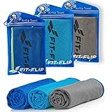 Fit-Flip Kühltuch 3er Set 100x30cm, Mikrofaser Sporthandtuch kühlend,...