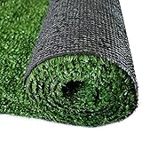 Kunstrasen 100x200 – Wetterfester Outdoor Teppich in Grün für Balkon,...