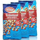 ültje - 3er Pack Erdnüsse pikant gewürzt in 900 g Packung - Erdnusskerne...