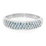 Cavill Fancy Diamantring Silber mit 49 Rundschliff Diamanten 0,34 ct, 925er...