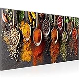 Runa Art Wandbild Küche Gewürze 1 Teilig 100 x 40 cm Modern Bild auf...