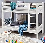 Weiss Kinderbett Etagenbett Massiv Hochbett Spielbett Stockbett 90x200 cm...