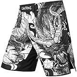 LAFROI Herren MMA Cross-Training Box Shorts Trunks Fight Wear mit Kordelzug...