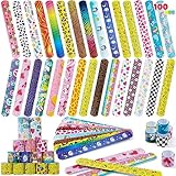 JOYIN 100 pcs Schnapparmbänder Kinder(30 Entwürfe), Slap Armbänder,...