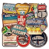 Retro Vintage Aufkleber, 36 Groß Reise Stickers für Auto Koffer...