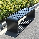 Wetterfeste Gartenbank mit Stahlrahmen, Metall, Terrassen- und Gartensitz,...