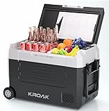 KROAK 45L Tragbarer Kompressor Kühlbox,Elektrisch Autokühlbox Dual-Zone...