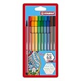 Premium-Filzstift - STABILO Pen 68 - 10er Pack - mit 10 verschiedenen...