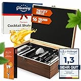 Grevening® [TESTSIEGER] Edelstahl Cocktail Shaker Set 16-teilig in...