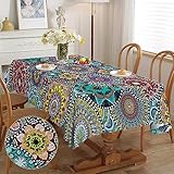 iEvery Tischdecke Boho Style Rechteckig Mandala Garten Tischdecken für...