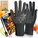 KESSER® Grillhandschuhe hitzebeständig bis 500° XXL | Ofenhandschuhe...