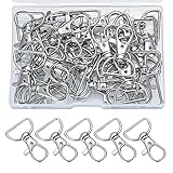 30 Stück Karabinerhaken Schlüsselanhänger, Drehverschlüsse Haken für...