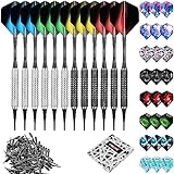 CyeeLife 12 Stück Soft Dartpfeile 16 Gr. mit PVC Schäften+Extra Dart...