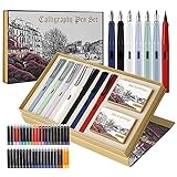 GC QUILL Kalligraphie Stifte Set, 7 Kalligraphie Füllfederhalter mit...